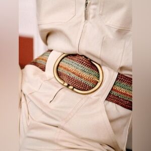 Sézane multicolor fétiche raphia belt